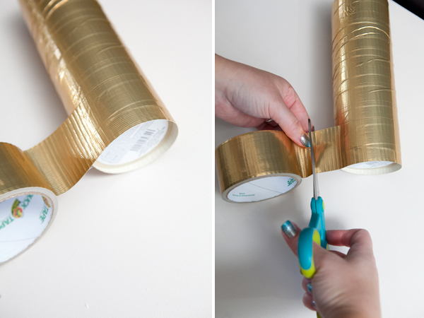 DIY  metallic Duck Tape candles - Something Turquoise {daily bridal  inspiration}